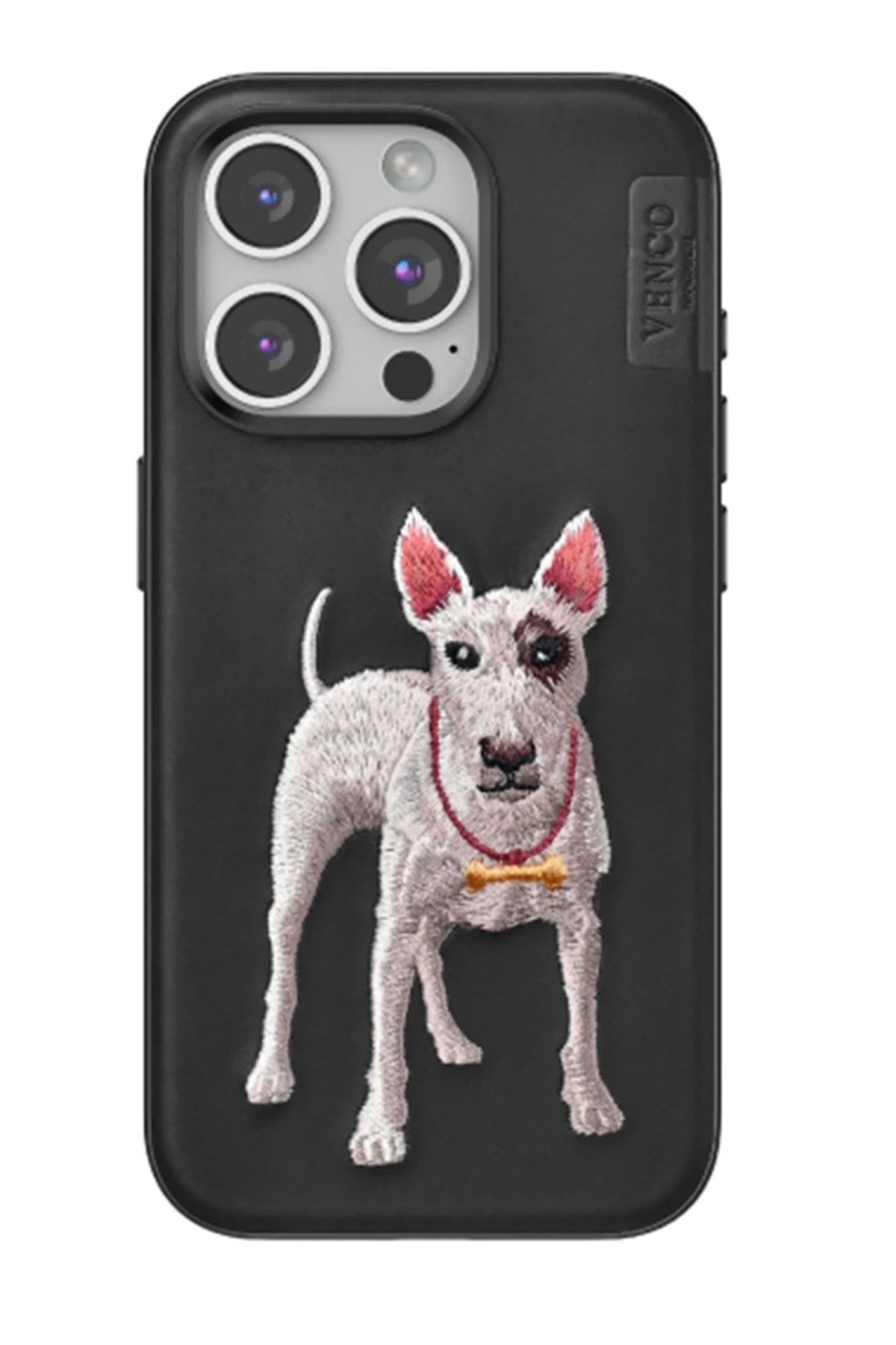 Mey İthalat® iPhone 15 Pro Perma Desenli Kapak - Siyah