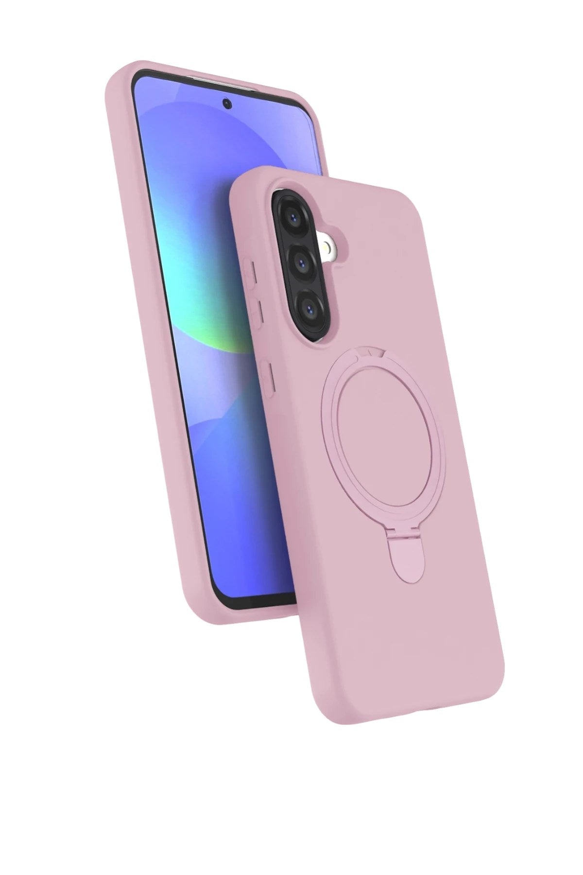 Mey İthalat® Samsung Galaxy A17 5G Regal Magsafe Standlı Kapak - Açık Pembe
