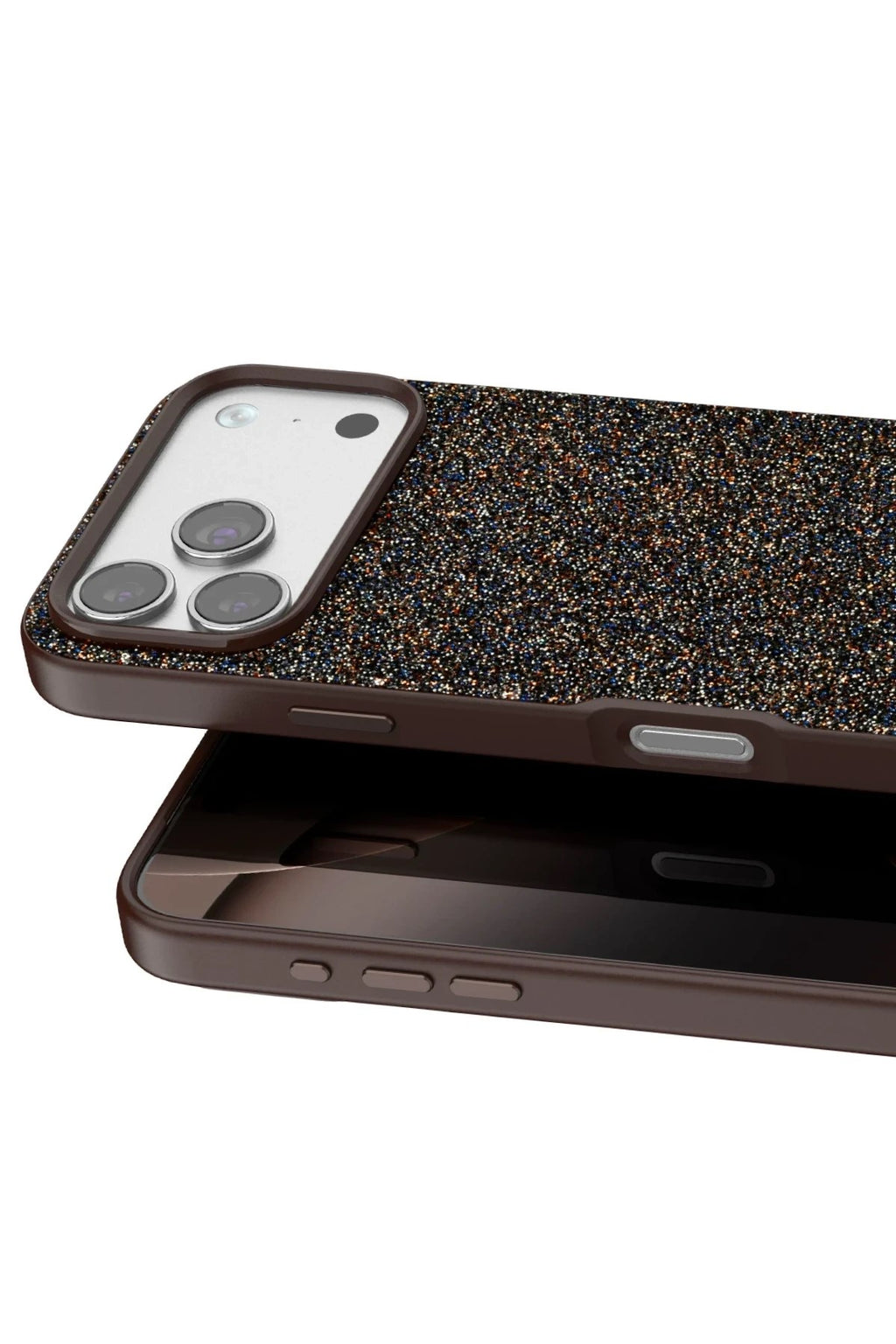 Mey İthalat® iPhone 17 Pro Max Bright Simli Kapak - Gold
