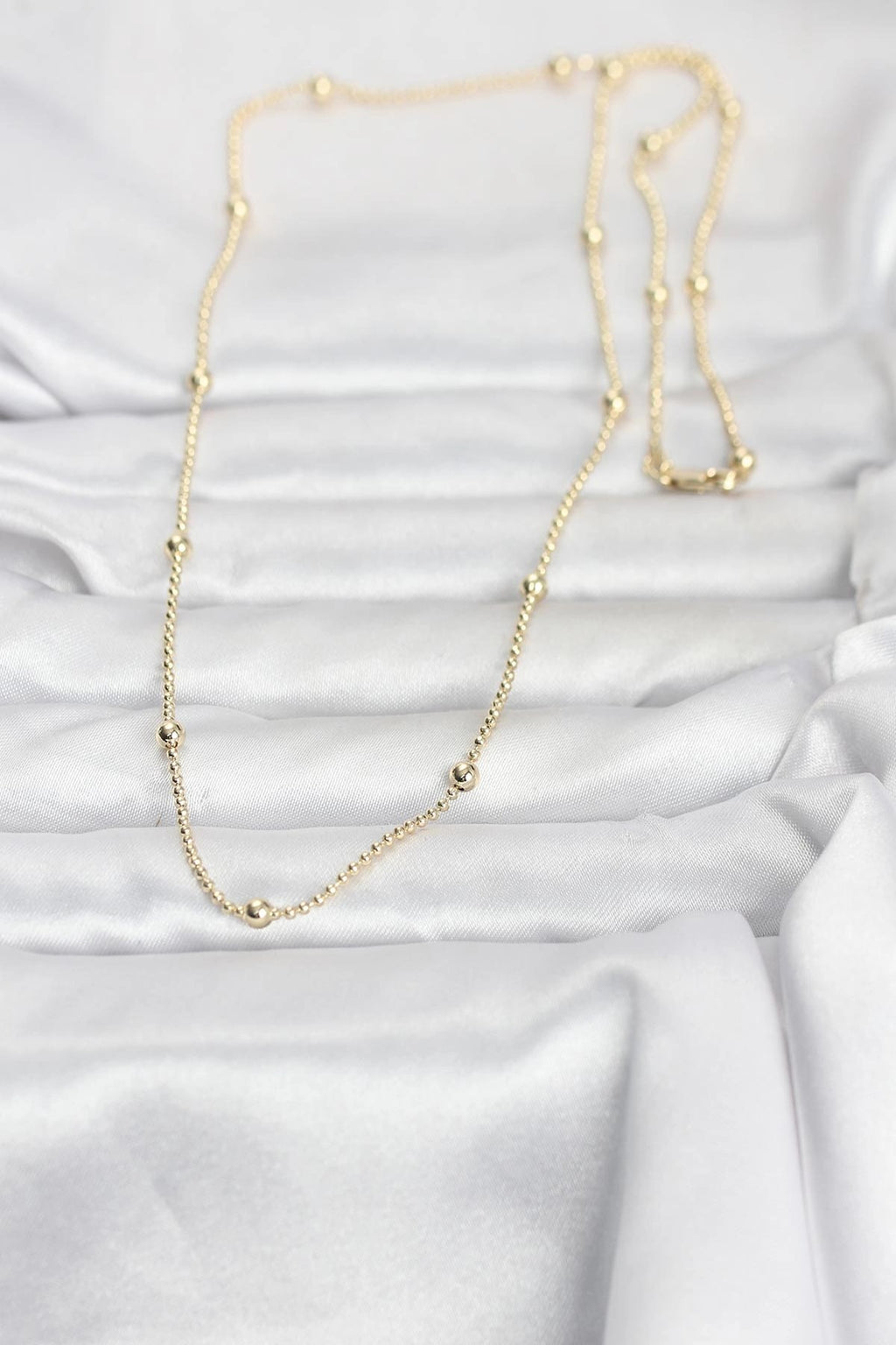 Mey İthalat® CM 14K Gold Renk Top Zincir 60 cm Kadın Kolye