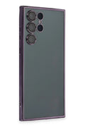 Mey İthalat® Samsung Galaxy S22 Ultra Kılıf Lensli Silikon - Mor