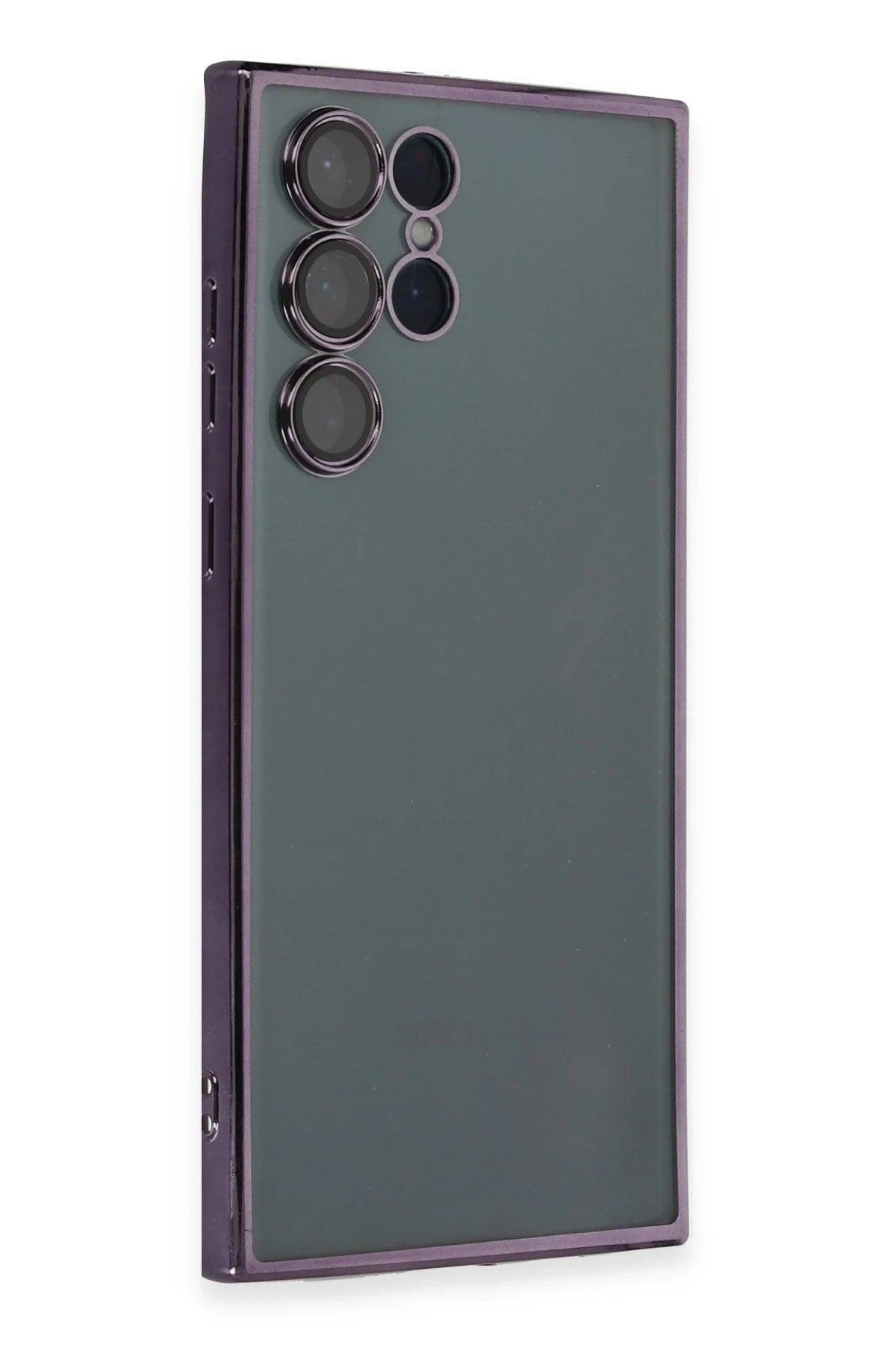 Mey İthalat® Samsung Galaxy S22 Ultra Kılıf Lensli Silikon - Mor