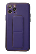 Mey İthalat® iPhone 11 Pro Kılıf Coco Deri Standlı Kapak - Mor