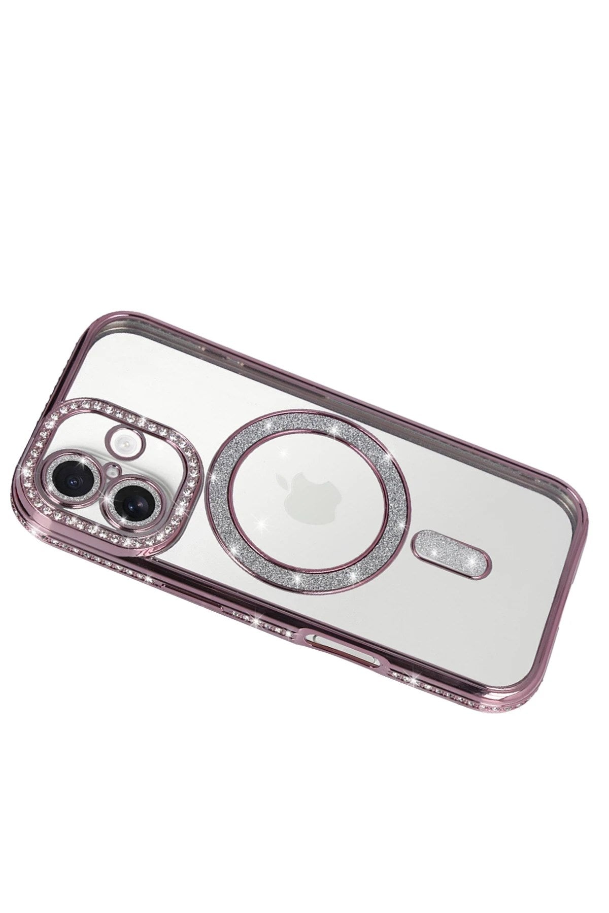 Mey İthalat® iPhone 17 Joke Simli Magneticsafe Kılıf - Pembe
