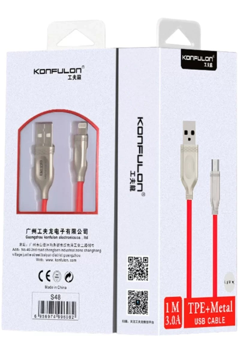 Mey İthalat® S48 Lightning Kablo iphone Uyumlu 1M 3A - Siyah