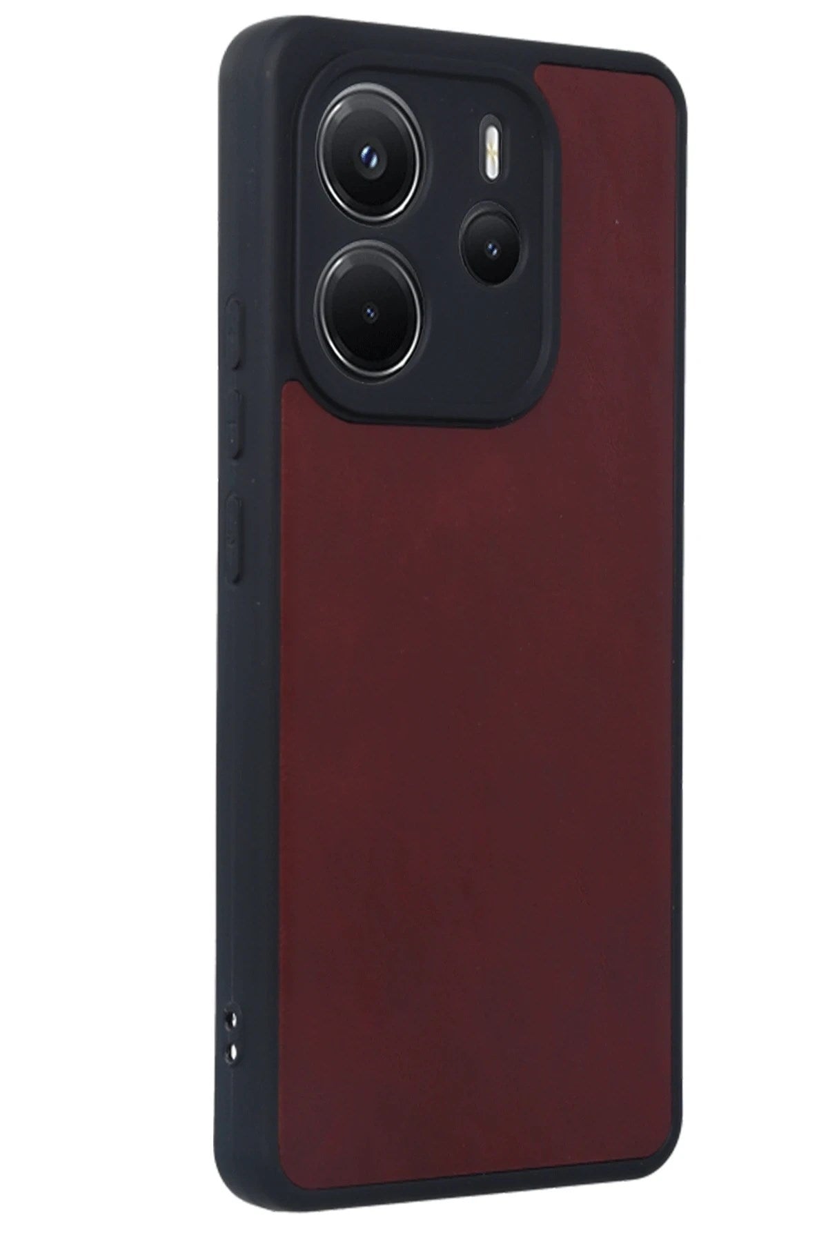 Mey İthalat® Redmi Note 14 4G Kılıf Aras Deri Kapak - Bordo
