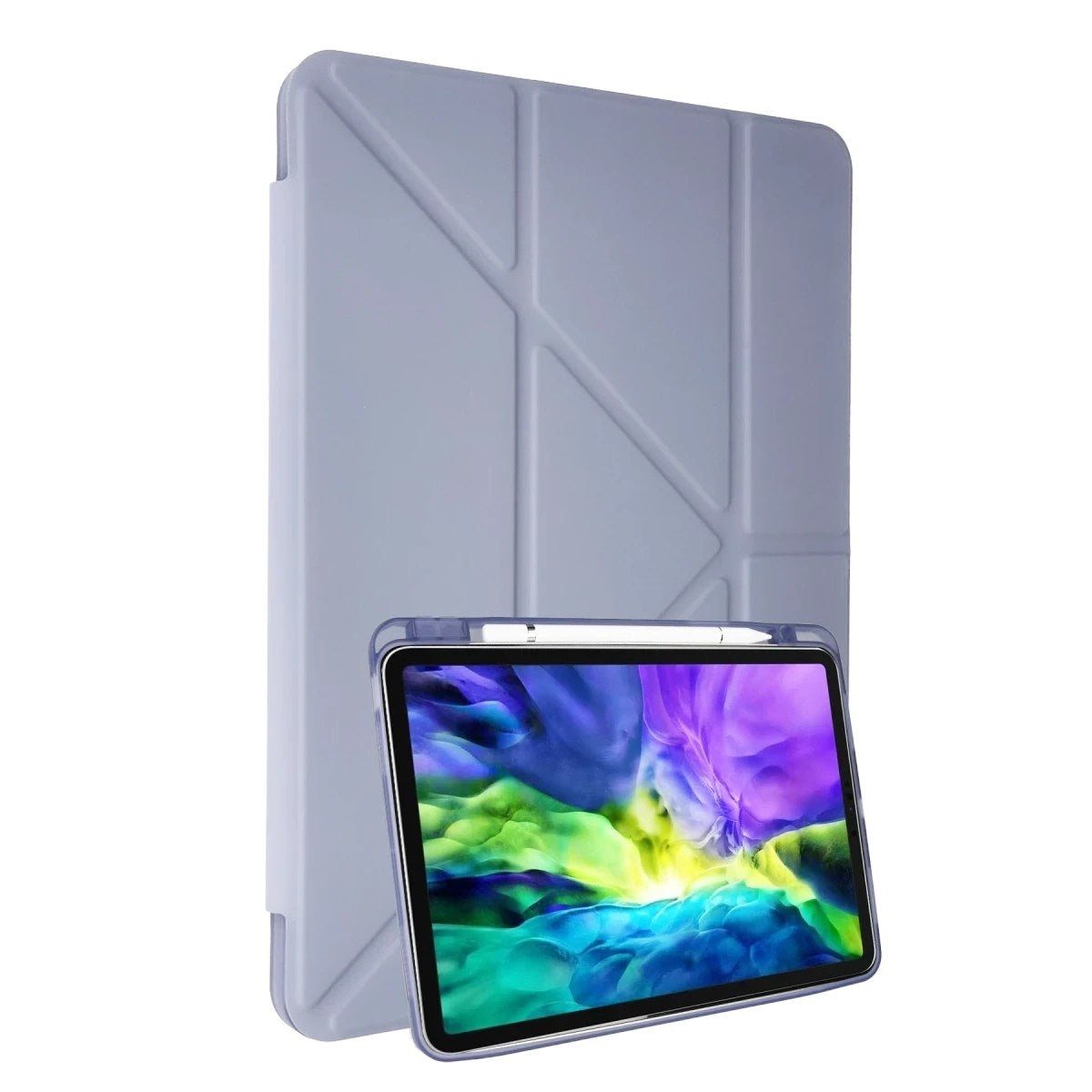 Mey İthalat® iPad Air 4 10.9 Kılıf Kalemlikli Mars Tablet Kılıfı - Lila