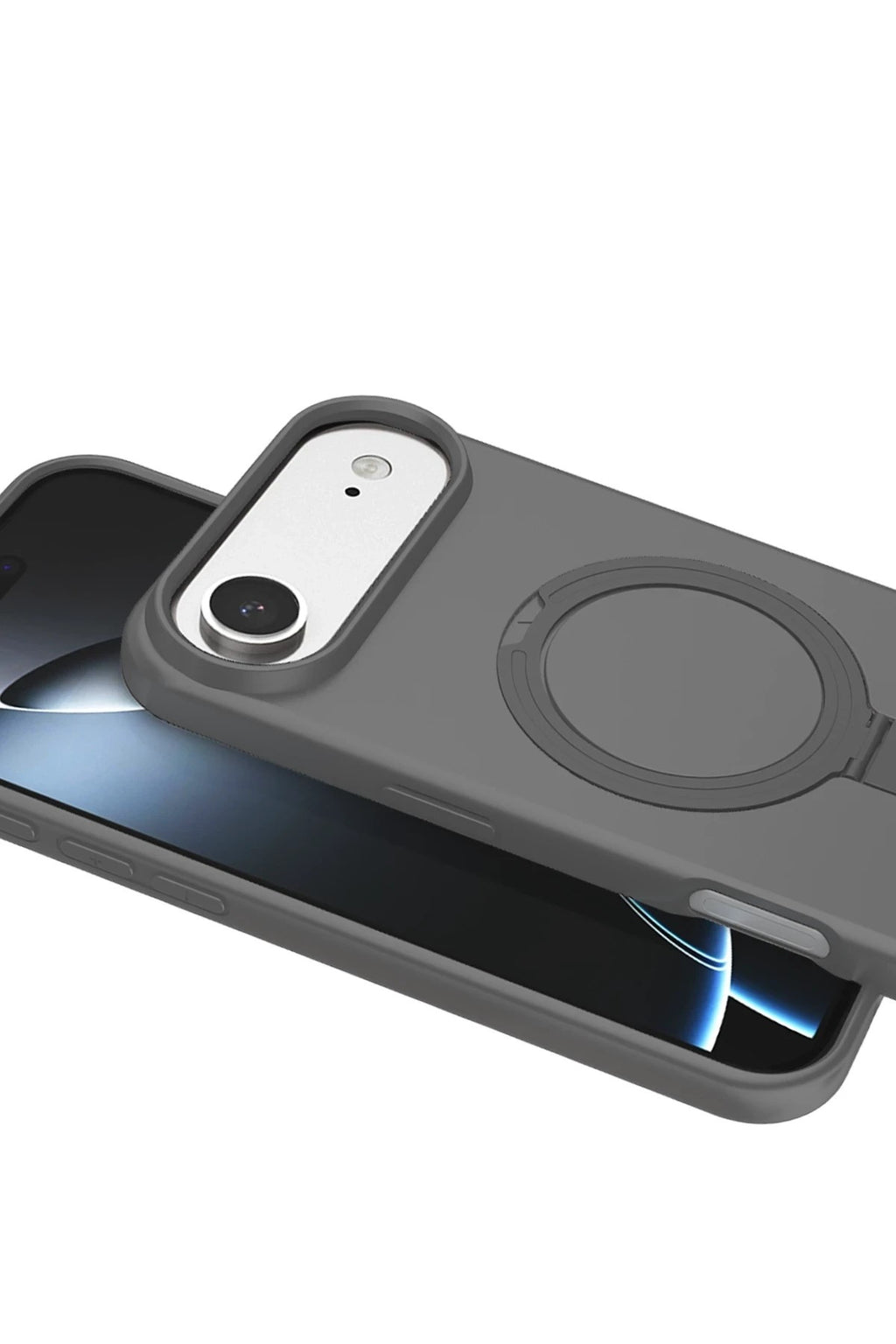 Mey İthalat® iPhone 17 Air Regal Magsafe Standlı Kapak - Titan Gri