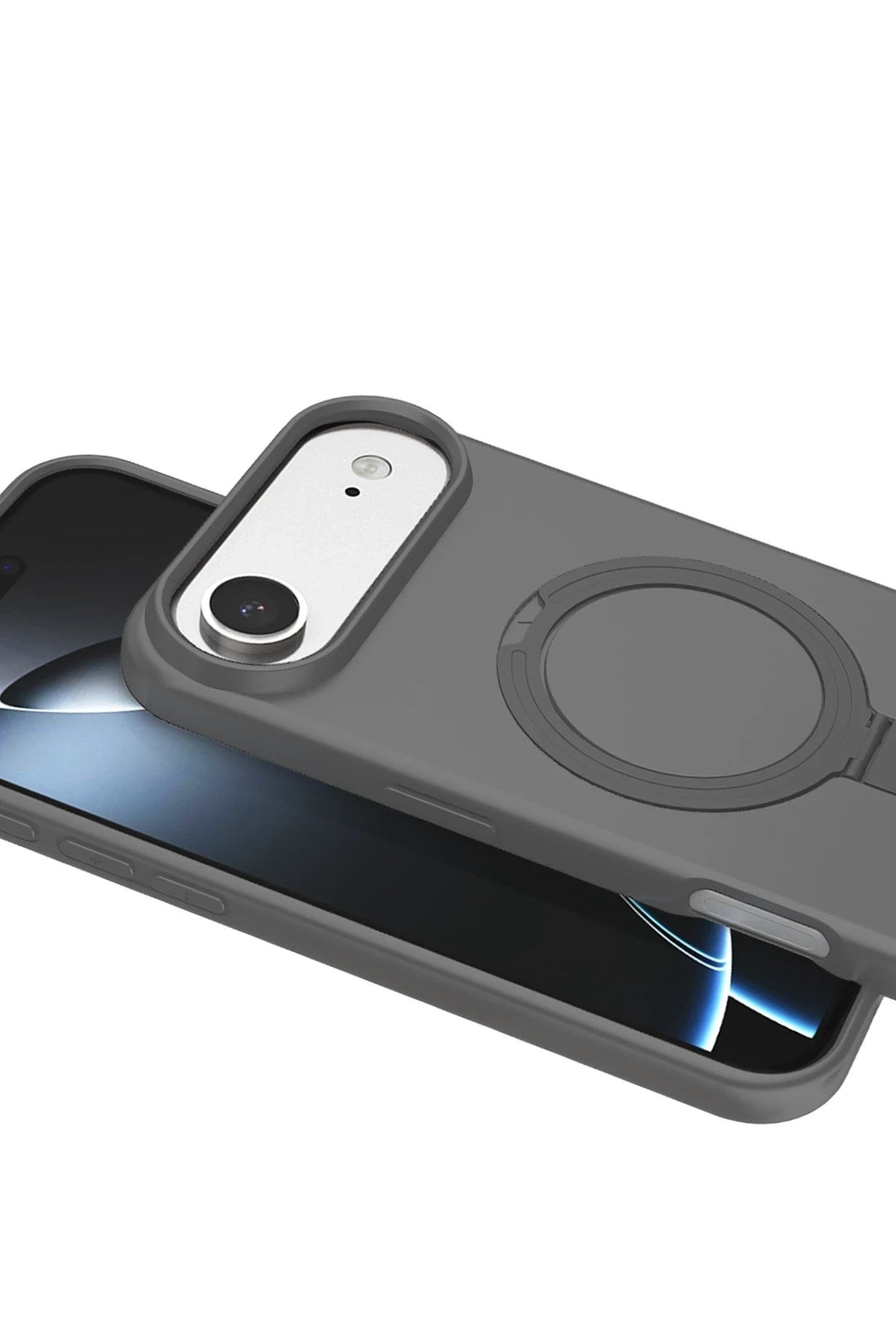Mey İthalat® iPhone 17 Air Regal Magsafe Standlı Kapak - Titan Gri