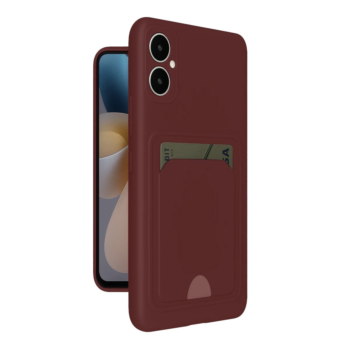 Mey İthalat® Samsung Galaxy A05 Kelvin Kartvizitli Silikon - Bordo