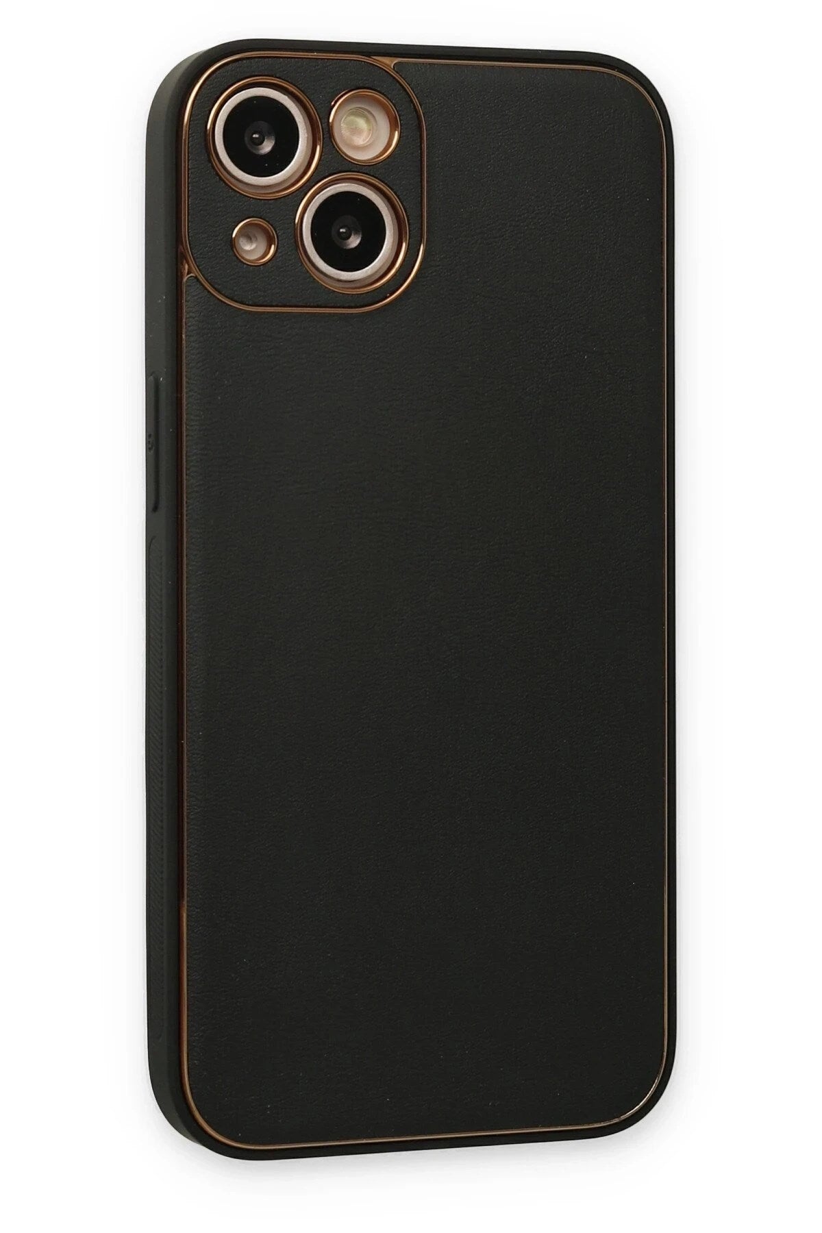 Mey İthalat® iPhone 14 Plus Kılıf Coco Deri Silikon Kapak - Siyah