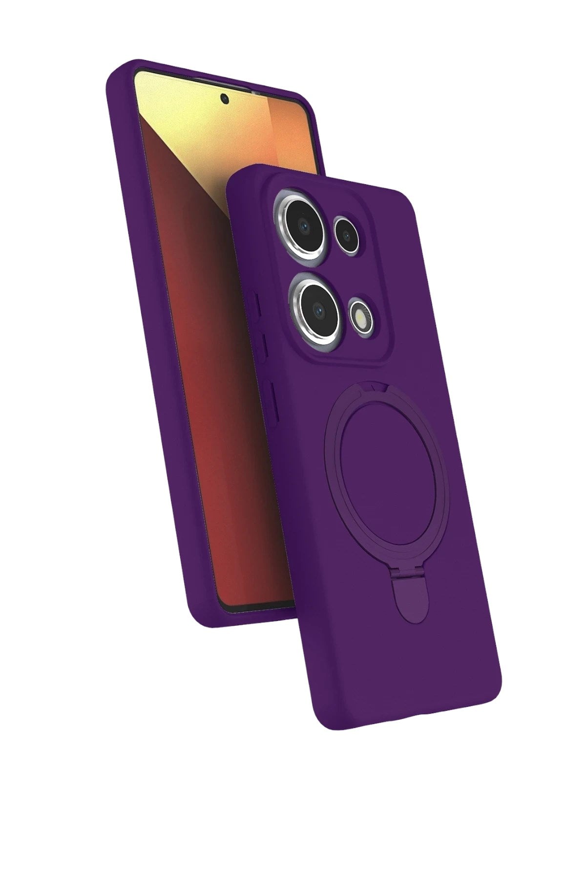 Mey İthalat® Redmi Note 13 Pro 4G Regal Magsafe Standlı Kapak - Derin Mor