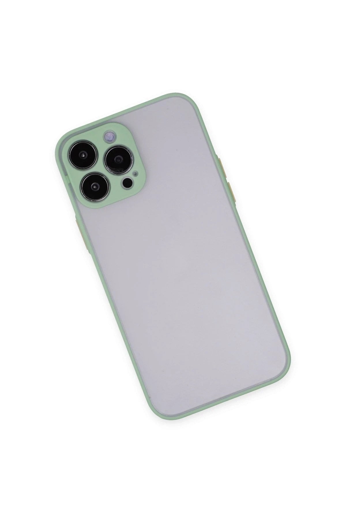 Mey İthalat® iPhone 15 Pro Max Kılıf Montreal Silikon Kapak - Açık Yeşil