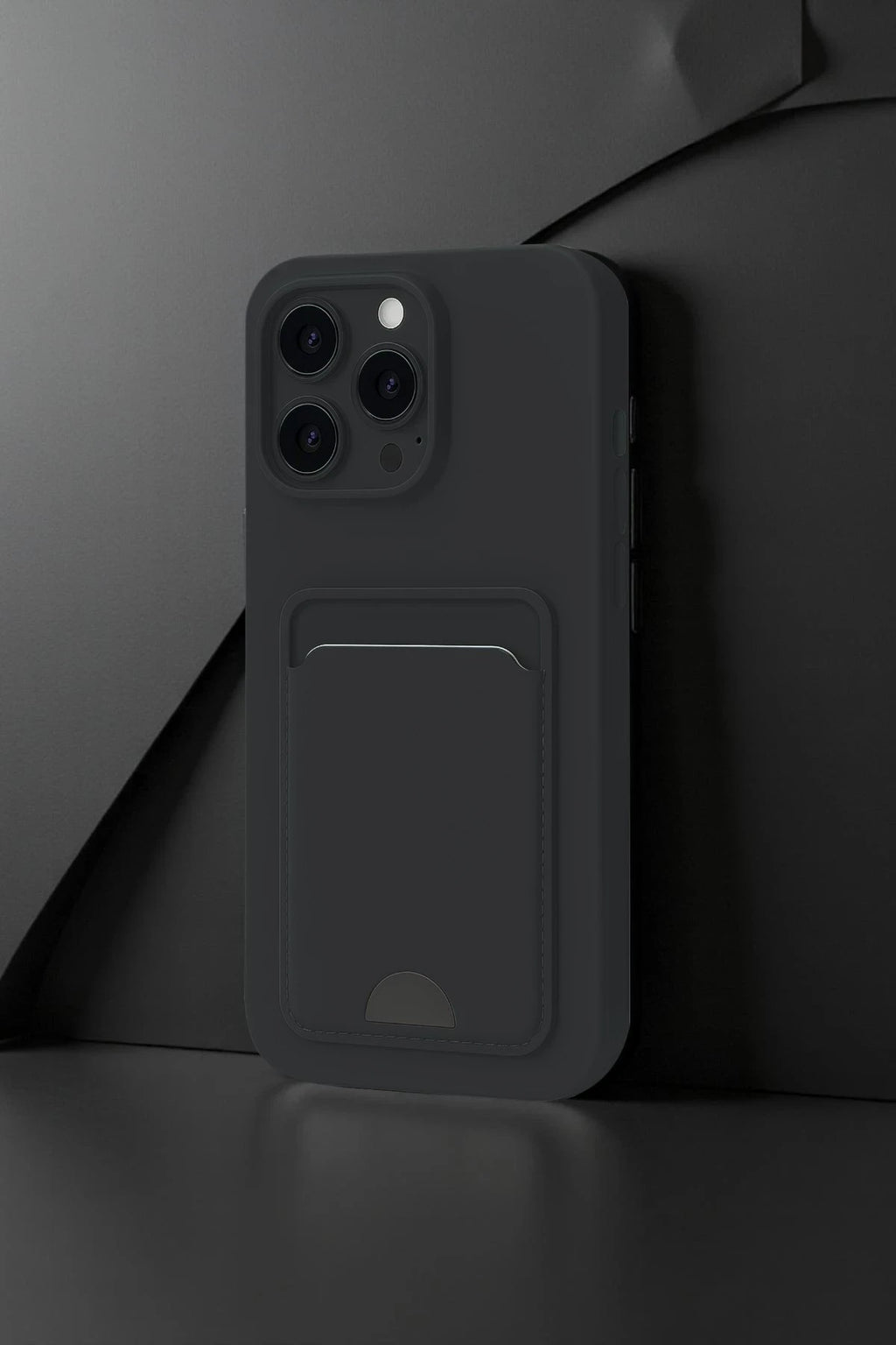 Mey İthalat® iPhone 16 Pro Kılıf Kelvin Kartvizitli Silikon - Derin Mor
