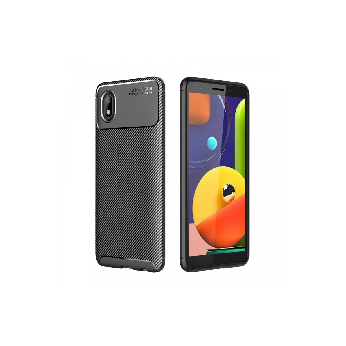 Mey İthalat® Samsung Galaxy A01 Core Kılıf Auto Focus Karbon Kapak - Siyah