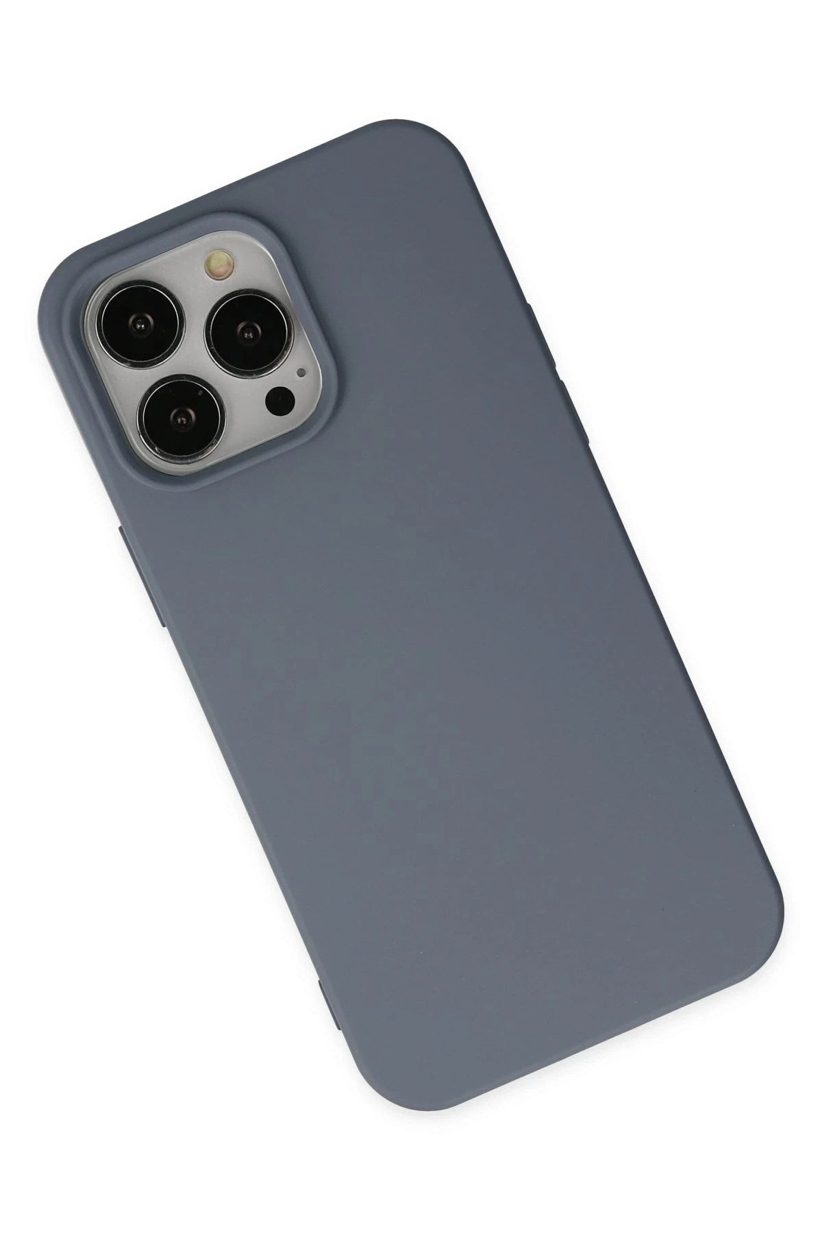 Mey İthalat® iPhone 15 Pro Max Kılıf Nano içi Kadife Silikon - Gri
