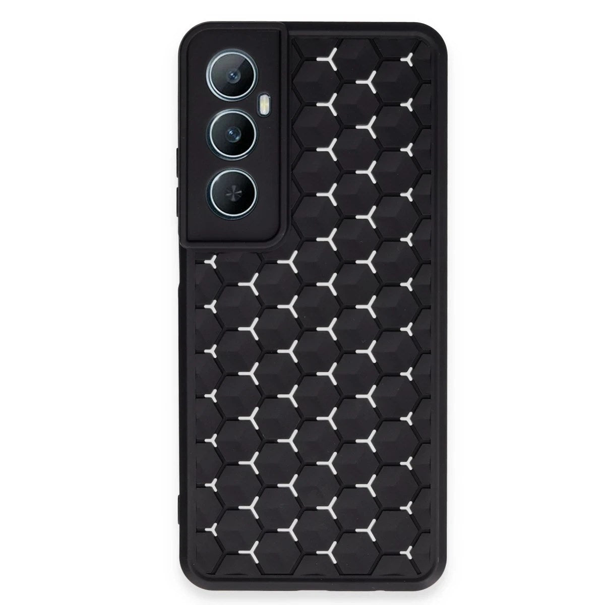 Mey İthalat® Realme C65 Kılıf Petek Silikon Kapak - Siyah