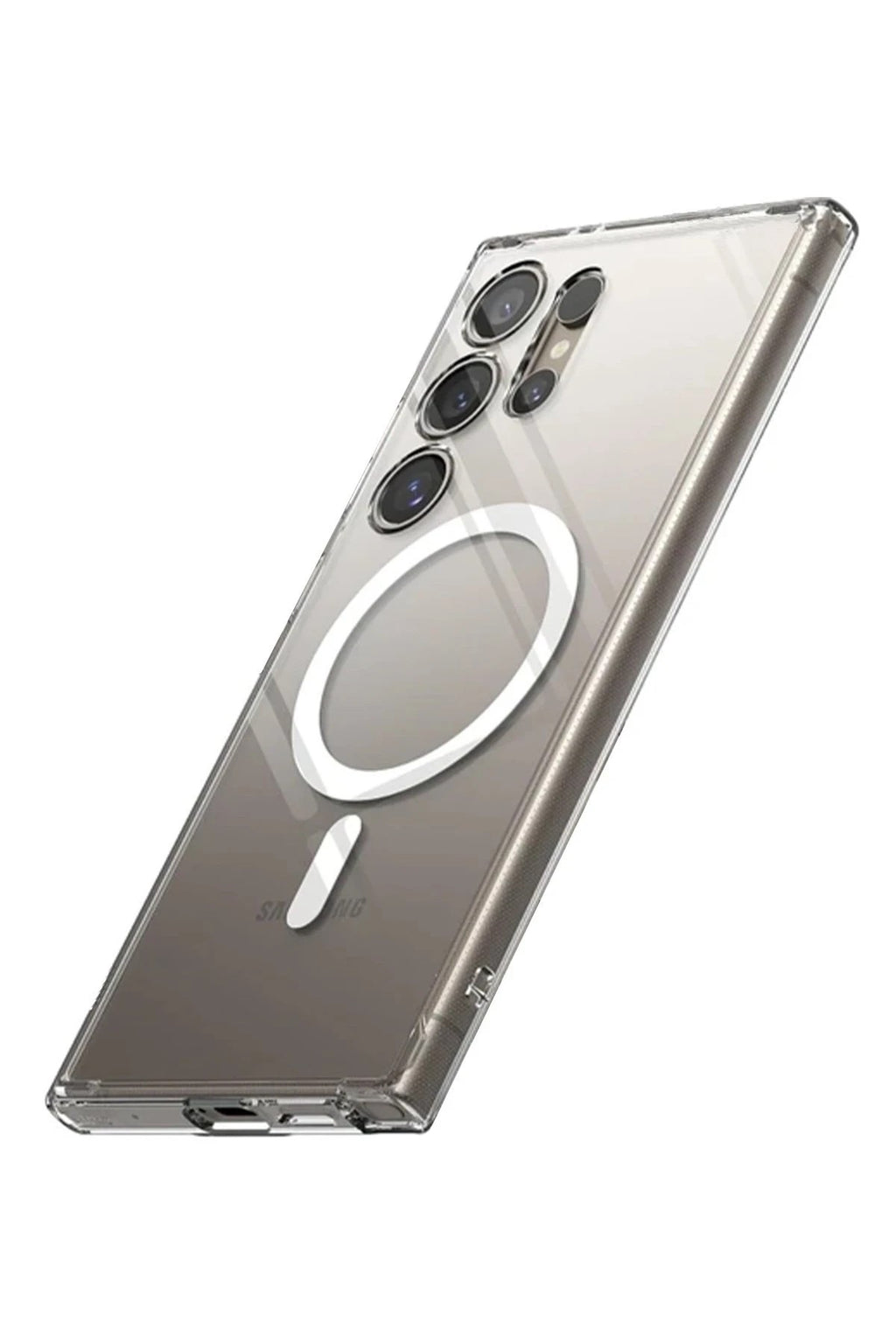 Mey İthalat® Samsung Galaxy S24 Ultra Kılıf Magneticsafe Şeffaf Silikon - Şeffaf