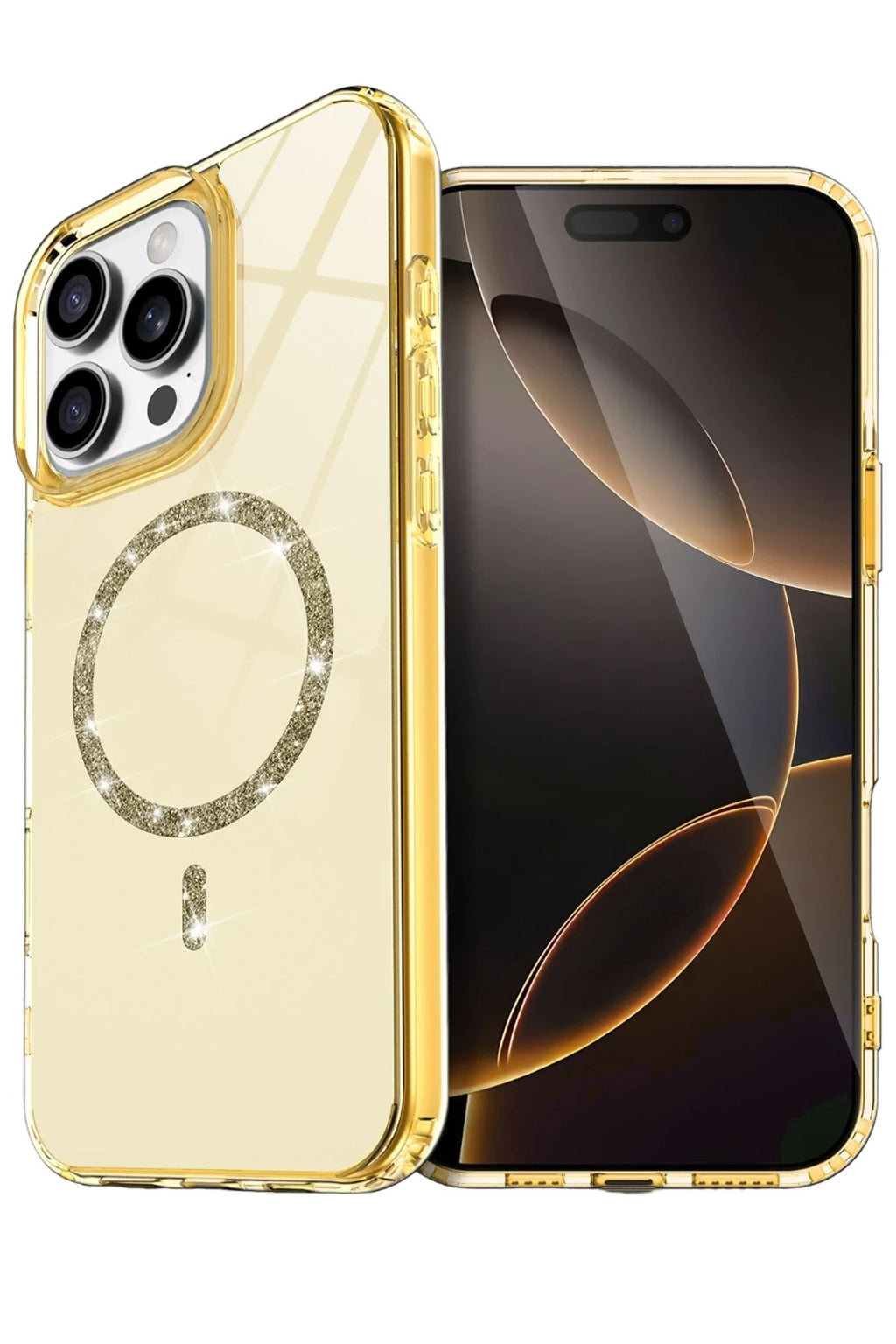 Mey İthalat® iPhone 15 Pro Max Live Diamond Magsafe Kapak - Sarı