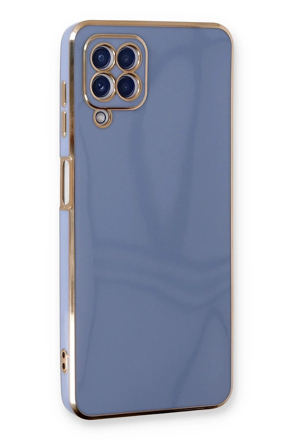 Mey İthalat® Samsung Galaxy A22 Kılıf Volet Silikon - Mavi