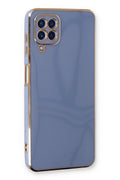 Mey İthalat® Samsung Galaxy A22 Kılıf Volet Silikon - Mavi