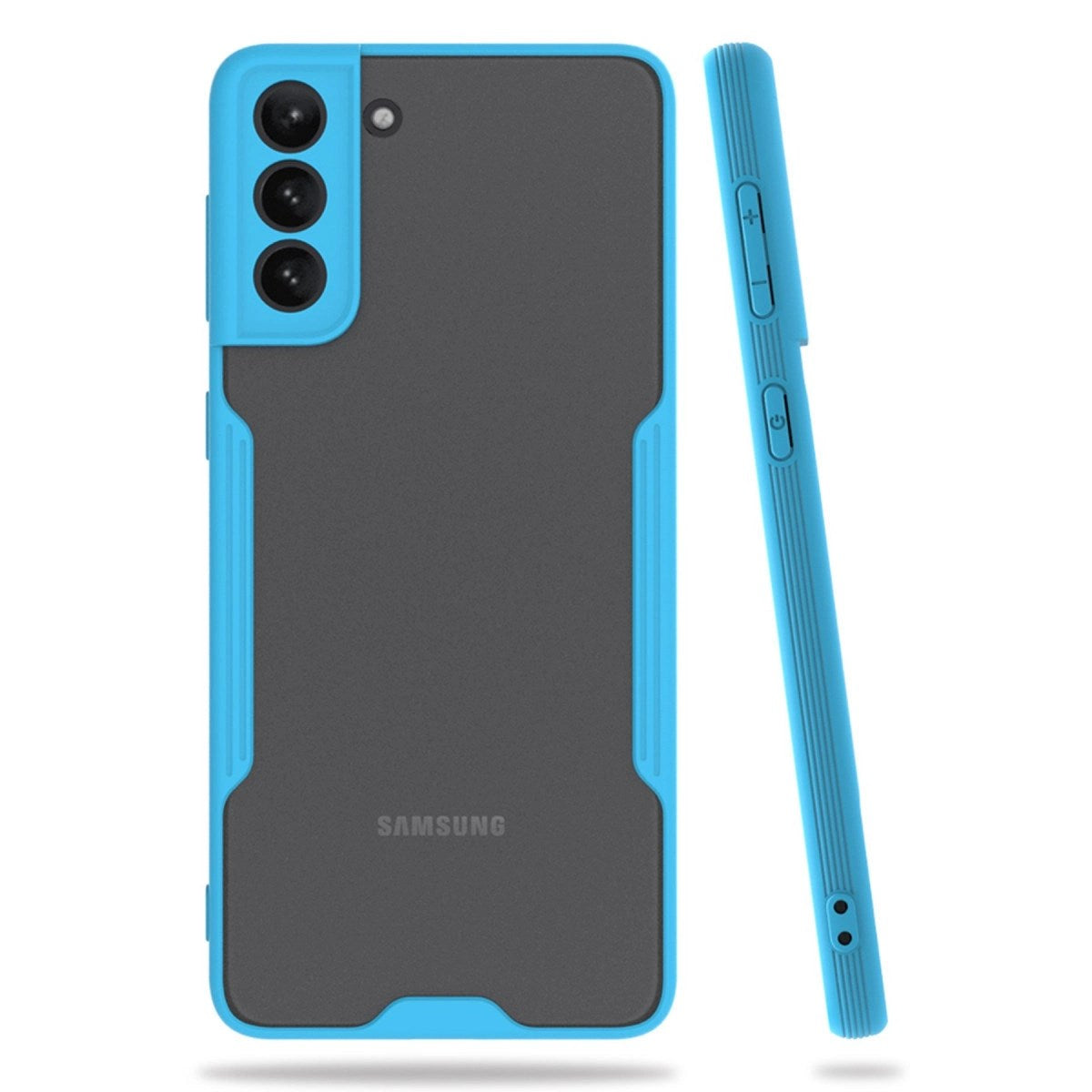 Mey İthalat® Samsung Galaxy S21 Plus Kılıf Platin Silikon - Mavi