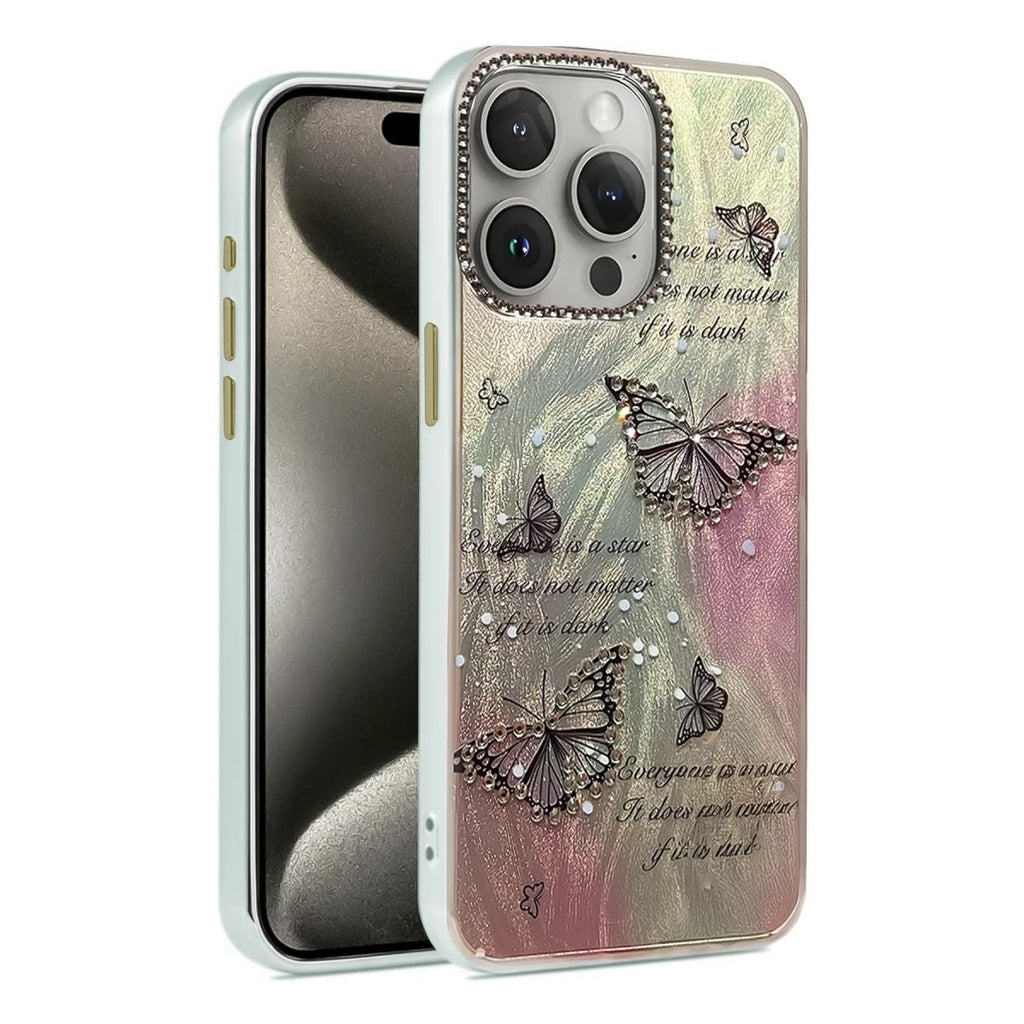 Mey İthalat® iPhone 15 Pro Kılıf Blade Aynalı Desenli Kapak - Desen 6