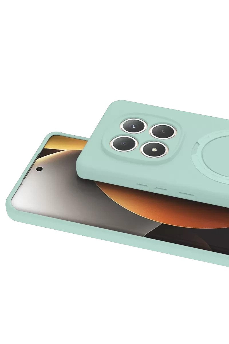 Mey İthalat® Redmi Note 15 Pro 4G Regal Magsafe Standlı Kapak - Su Yeşili