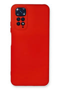 Mey İthalat® Redmi Note 11 Kılıf Nano içi Kadife Silikon - Kırmızı