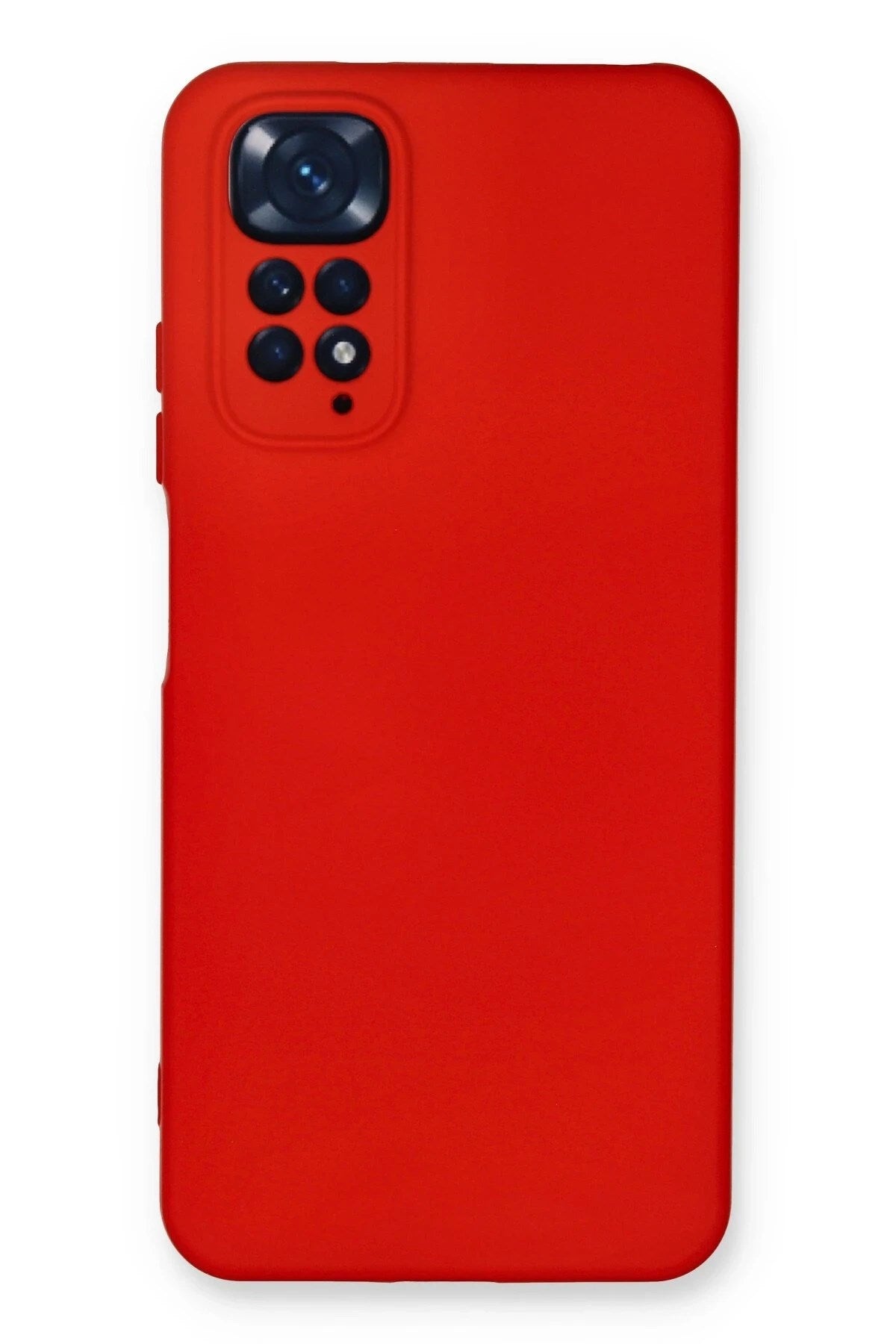 Mey İthalat® Redmi Note 11 Kılıf Nano içi Kadife Silikon - Kırmızı