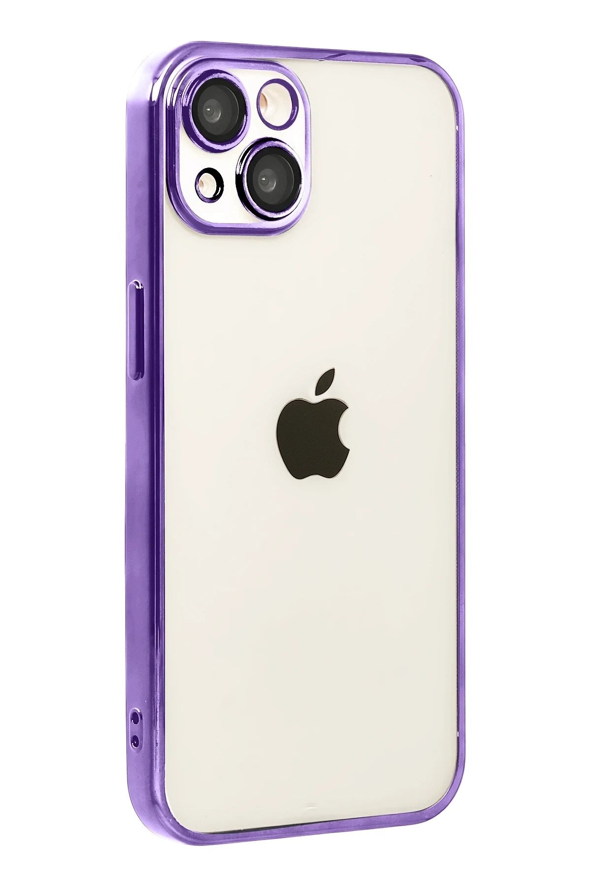 Mey İthalat® iPhone 15 Lensli Silikon - Mor