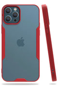 Mey İthalat® iPhone 12 Pro Max Kılıf Platin Silikon - Kırmızı