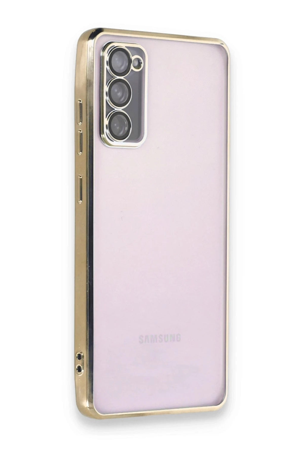 Mey İthalat® Samsung Galaxy S20 FE Kılıf Lensli Silikon - Gold