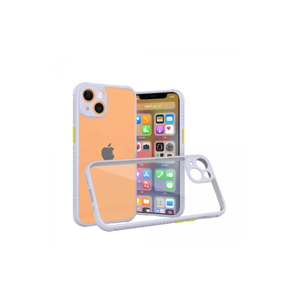 Mey İthalat® iPhone 13 Mini Kılıf Miami Şeffaf Silikon - Lila