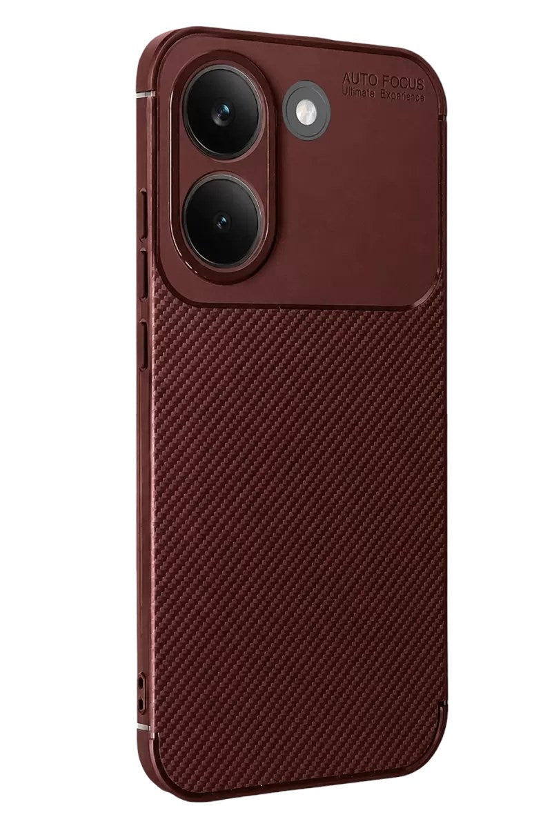 Mey İthalat® Poco X8 Pro Auto Focus Karbon Kapak - Bordo