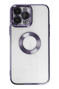 Mey İthalat® iPhone 14 Pro Kılıf Slot Silikon - Mor