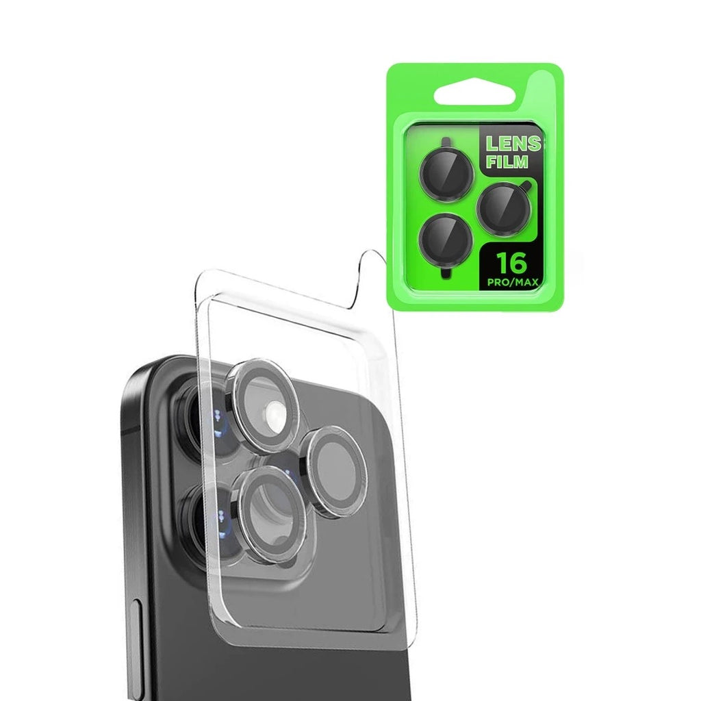 Mey İthalat® iPhone 16 Pro Max Raze Metal Kamera Lens - Siyah