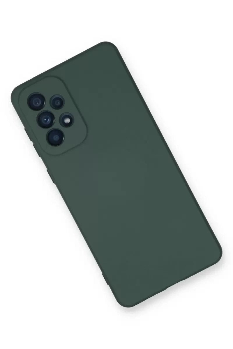 Mey İthalat® Samsung Galaxy A73 5G Kılıf Nano içi Kadife Silikon - Koyu Yeşil