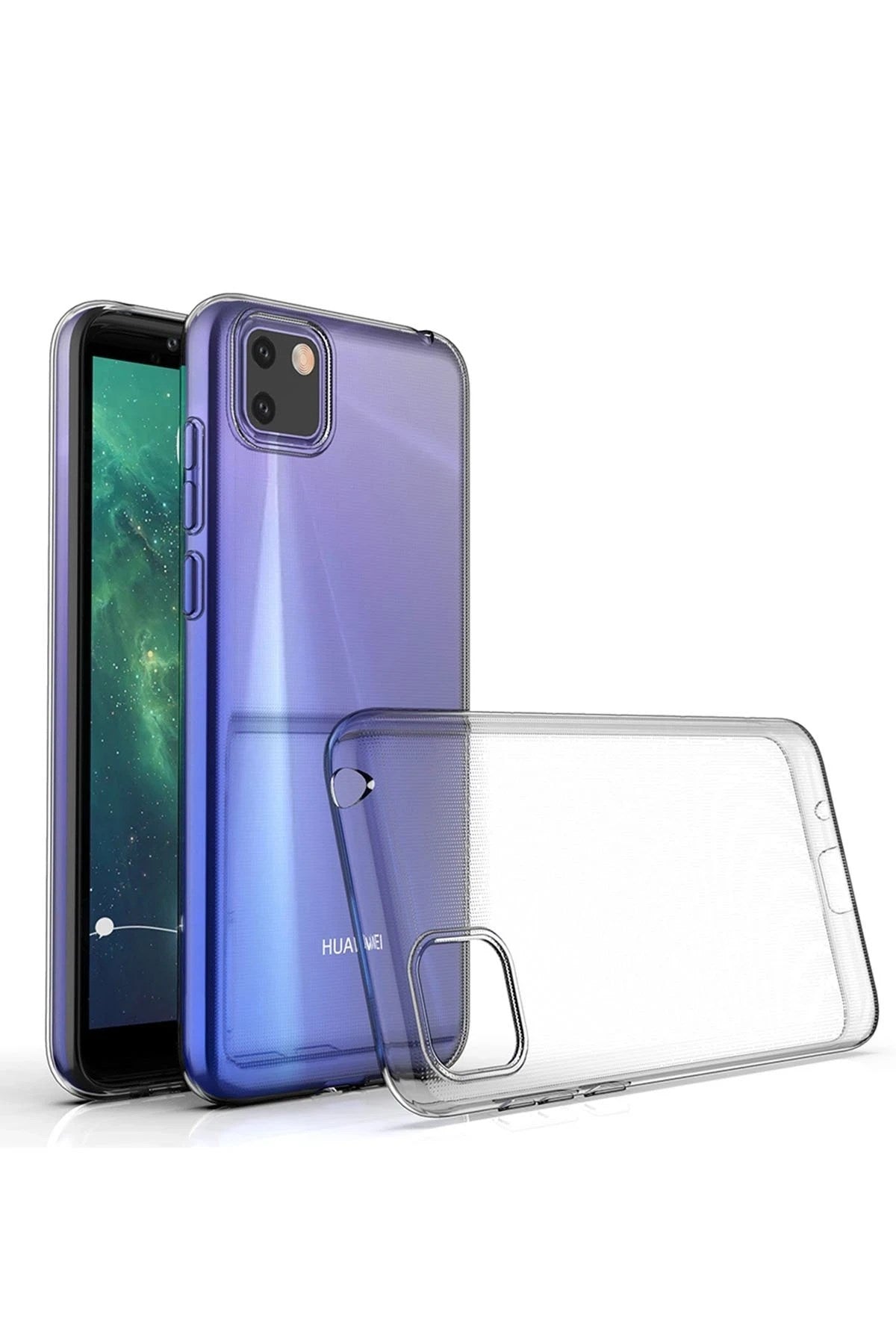 Mey İthalat® Huawei Y5P Kılıf Lüx Şeffaf Silikon - Şeffaf