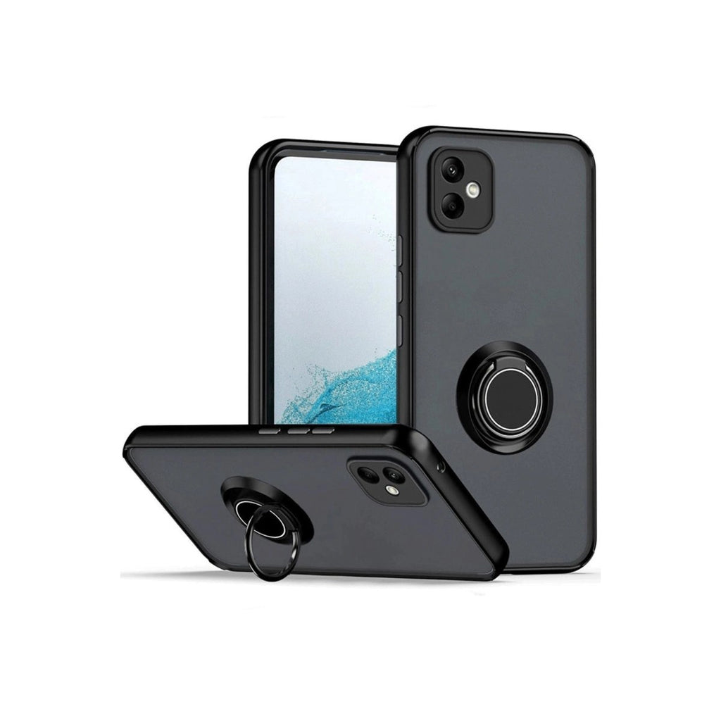 Mey İthalat® Samsung Galaxy A06 Kılıf Montreal Yüzüklü Silikon Kapak - Siyah