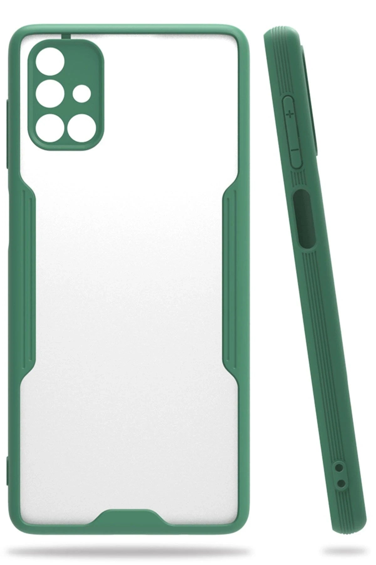 Mey İthalat® Samsung Galaxy M51 Kılıf Platin Silikon - Yeşil