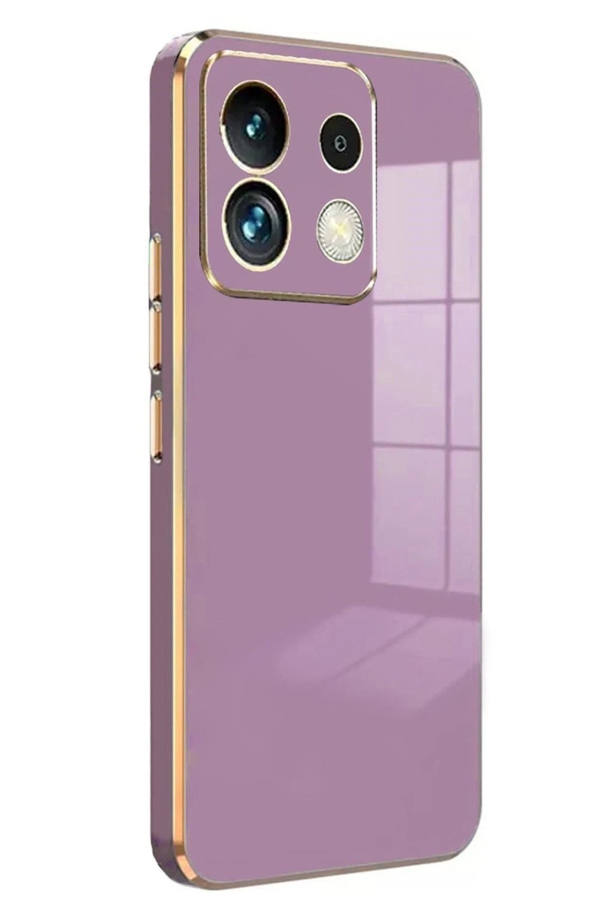 Mey İthalat® Poco M6 Pro 4G Kılıf Volet Silikon - Mor