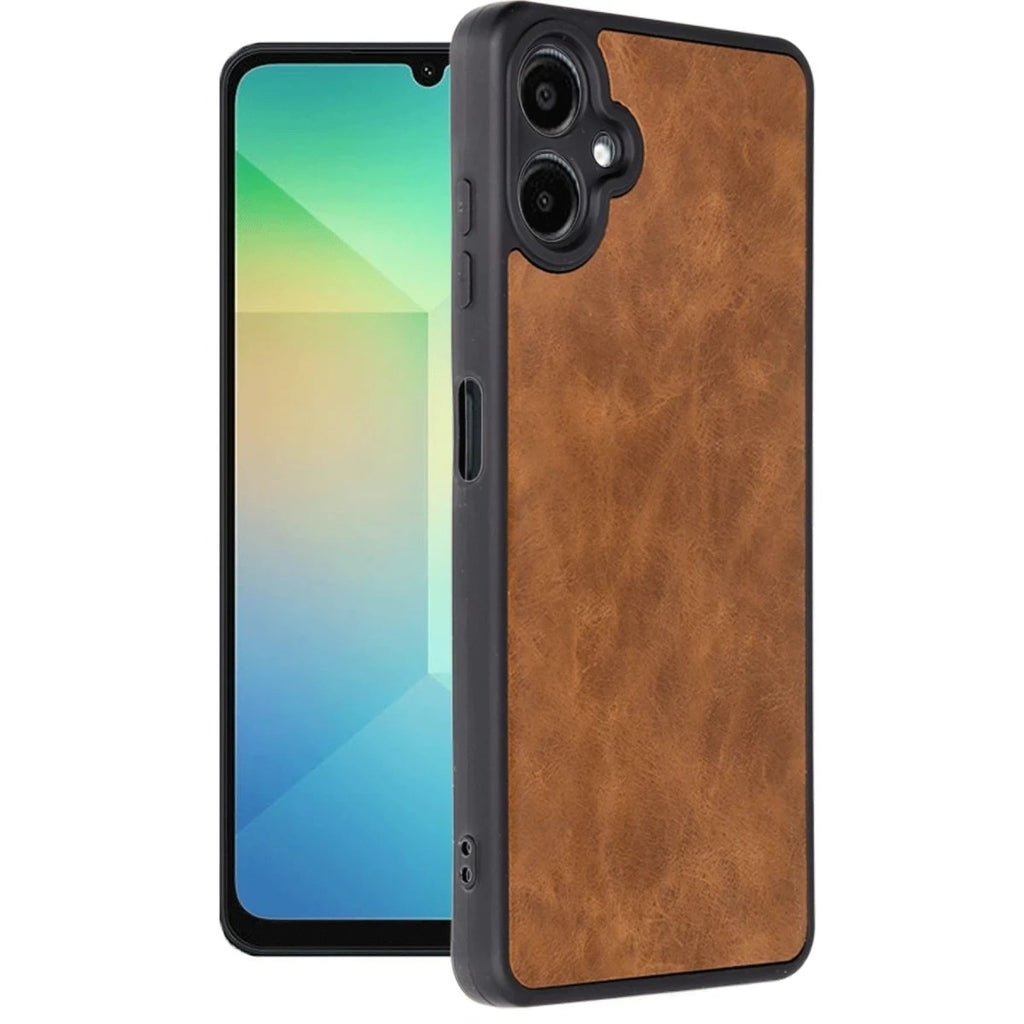 Mey İthalat® Samsung Galaxy A06 Kılıf Aras Deri Kapak - Taba