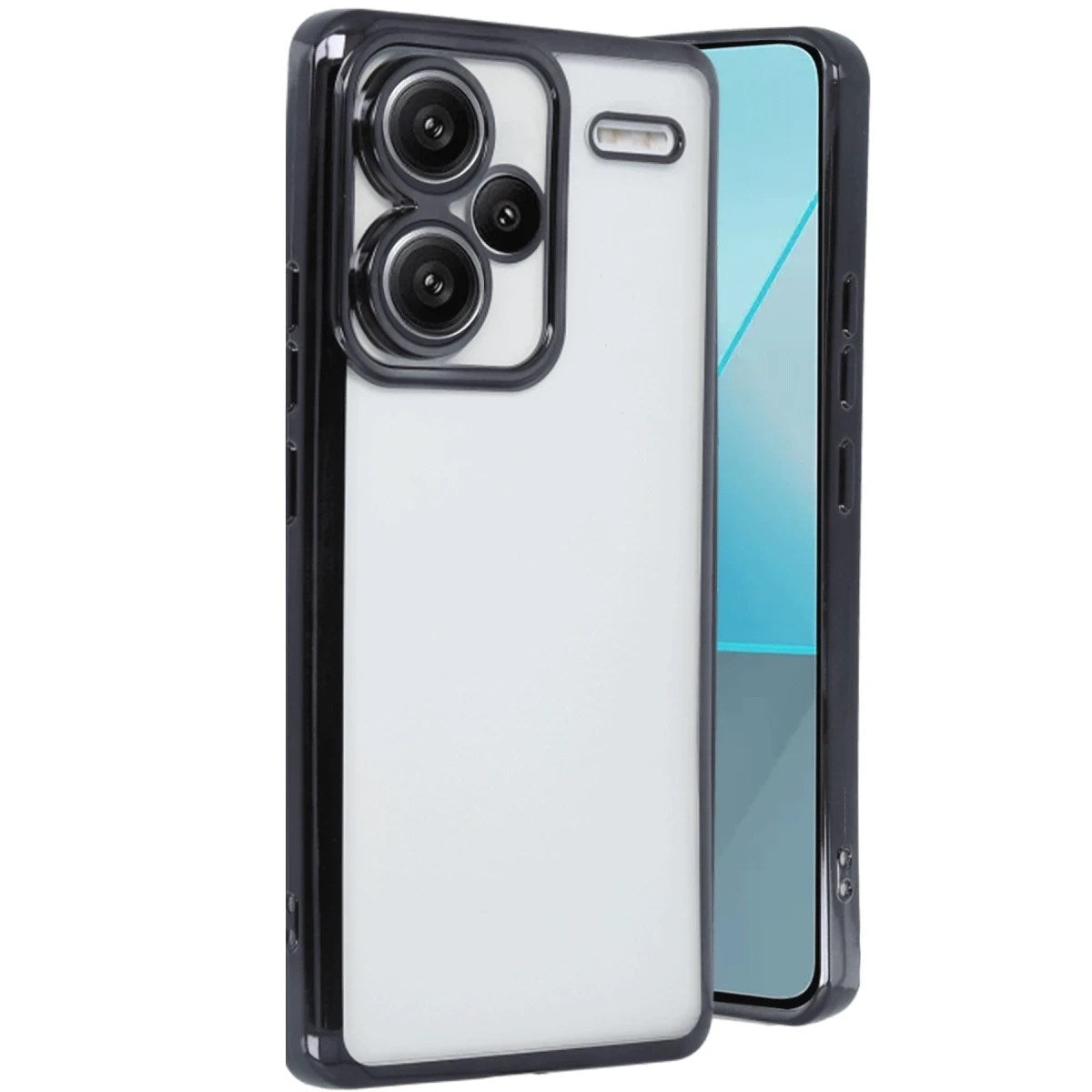 Mey İthalat® Redmi Note 13 Pro Plus Kılıf Lensli Silikon - Siyah