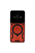 Mey İthalat® Poco C61 Kılıf Joy Lens Standlı Kapak - Kırmızı