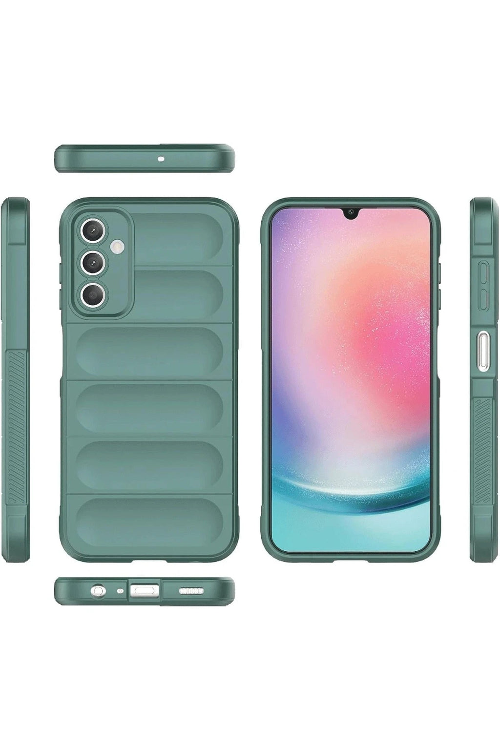 Mey İthalat® Samsung A36 Kılıf Optimum Silikon - Koyu Yeşil