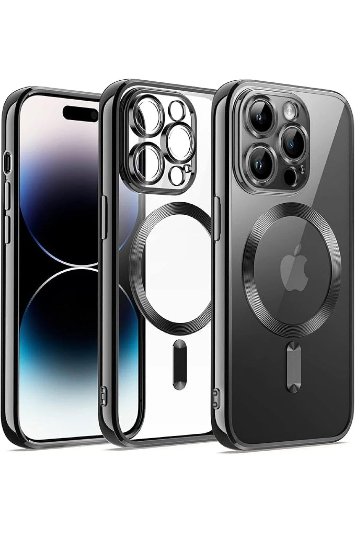Mey İthalat® iPhone 12 Pro Kılıf Kross Magneticsafe Kapak - Siyah