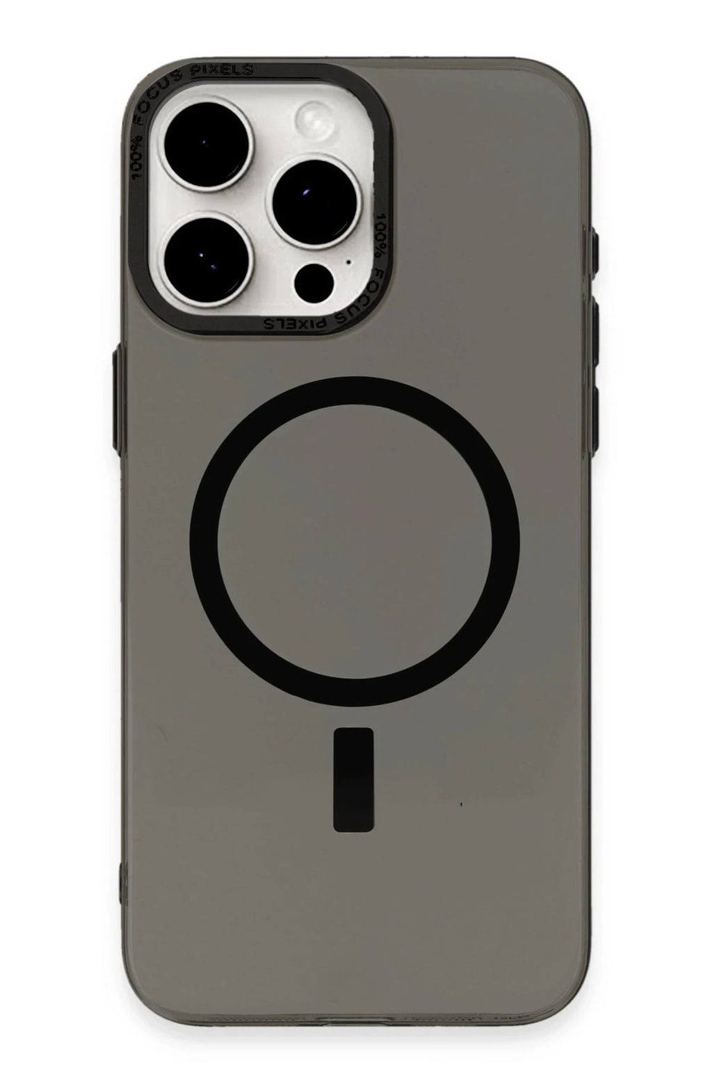 Mey İthalat® iPhone 15 Pro Kılıf Anka PC Magneticsafe Sert Metal Kapak - Siyah