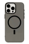 Mey İthalat® iPhone 15 Pro Kılıf Anka PC Magneticsafe Sert Metal Kapak - Siyah