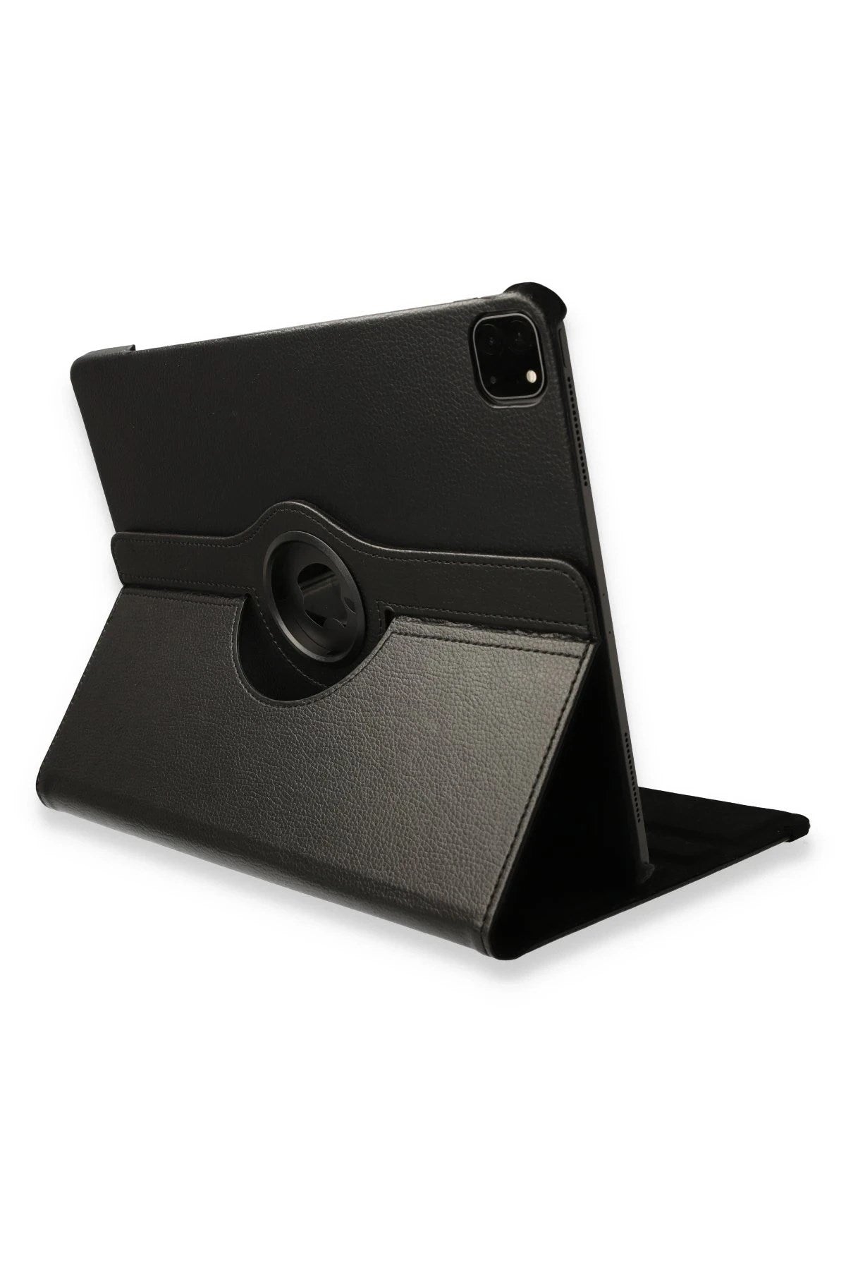 Mey İthalat® iPad Pro 12.9 (2021) Kılıf 360 Tablet Deri Kılıf - Siyah